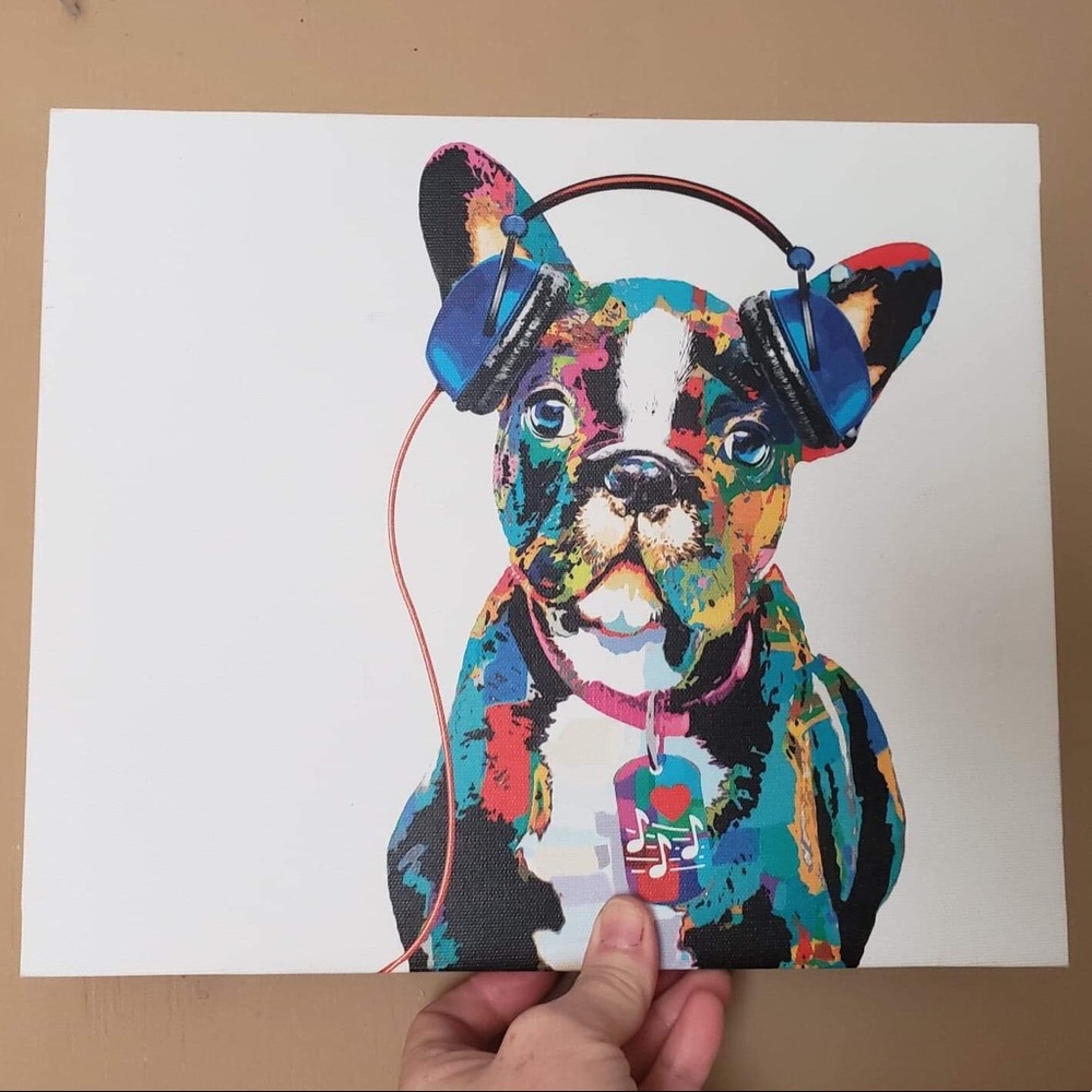 French bulldog wall art canvas